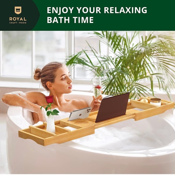 NEW Luxury Bathtub Caddy Tray - Picture 10 of 11